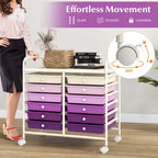 12-Drawer Rolling Storage Cart Mobile Utility Cart on Wheels
