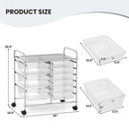 9 Drawer Rolling Storage Cart Mobile Drawer Carts Utility Cart