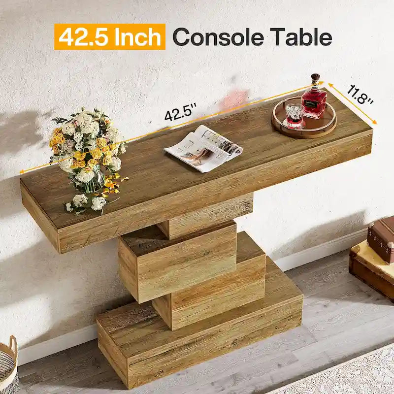42.5 Inches Wood Farmhouse Console Sofa Table for Entryway Hallway