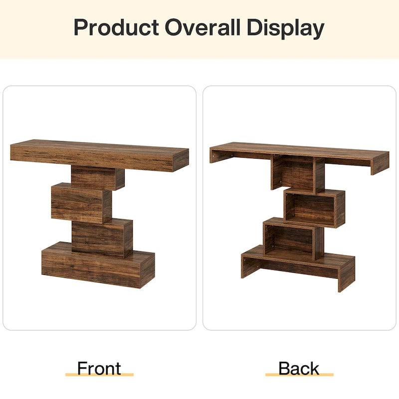 42.5 Inches Wood Farmhouse Console Sofa Table for Entryway Hallway