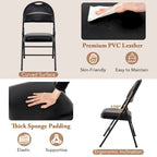 Costway 2/4/8/10/12 PCS Folding Padded Party Chairs with Metal Frame