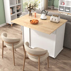 Kitchen Island With Drop Leaf(no include stool)