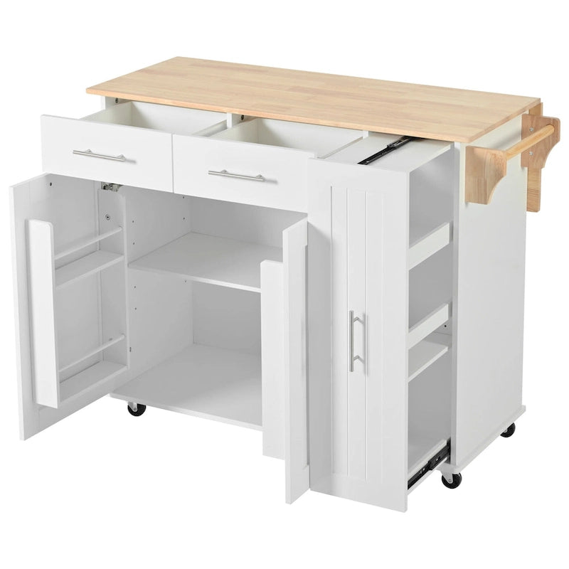 Kitchen Island With Drop Leaf(no include stool)