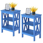 Modern Nightstand with 3-Tier Storage Shelves, Nightstands Set of 2