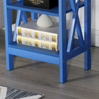 Modern Nightstand with 3-Tier Storage Shelves, Nightstands Set of 2