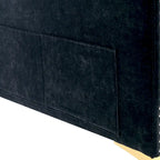 110.6 Velvet L-Shaped Sectional Sofa with Movable Ottoman and Storage Pockets