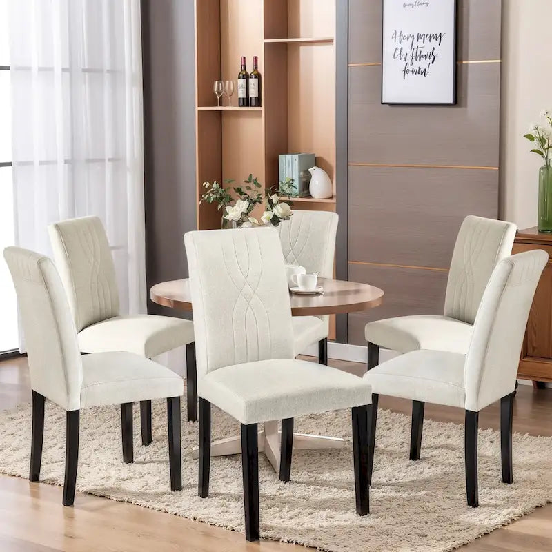 Upholstered Dining Chairs Set of 2/4/6, Fabric Dining Room Kitchen Side Chair, Parson Dining Chairs