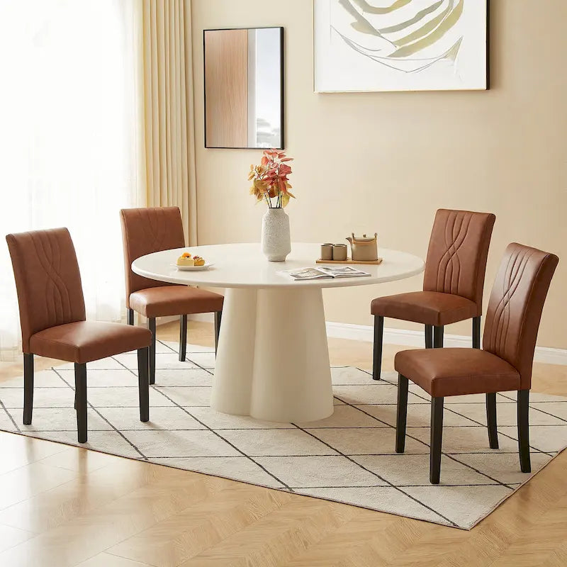 Upholstered Dining Chairs Set of 2/4/6, Fabric Dining Room Kitchen Side Chair, Parson Dining Chairs