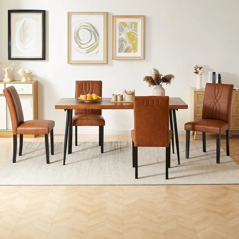 Upholstered Dining Chairs Set of 2/4/6, Fabric Dining Room Kitchen Side Chair, Parson Dining Chairs