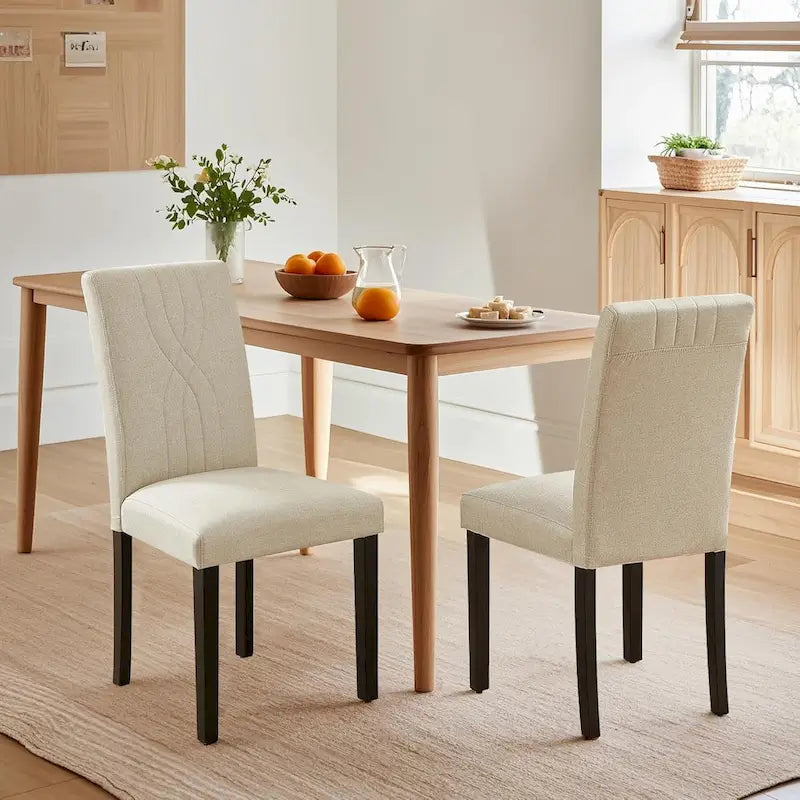 Upholstered Dining Chairs Set of 2/4/6, Fabric Dining Room Kitchen Side Chair, Parson Dining Chairs