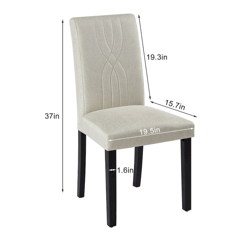 Upholstered Dining Chairs Set of 2/4/6, Fabric Dining Room Kitchen Side Chair, Parson Dining Chairs