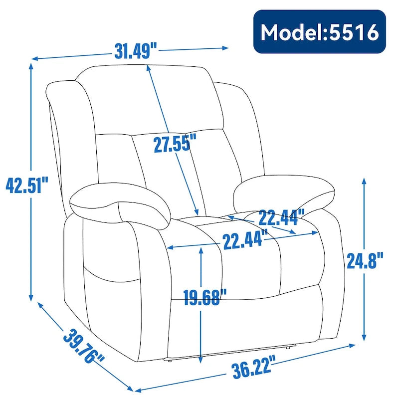 Faux Leather Dual Motor Power Lift Recliner Chair for Elderly, Lazy Boy Single Massage Sofa w/8-Point Vibration & Lumbar Heating
