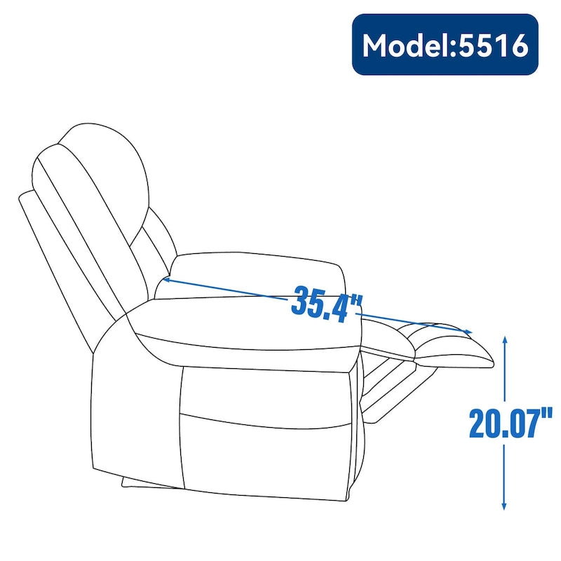 Faux Leather Dual Motor Power Lift Recliner Chair for Elderly, Lazy Boy Single Massage Sofa w/8-Point Vibration & Lumbar Heating