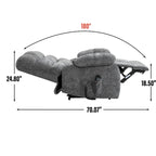 Dual Motor Power Lift Recliner Chair with Massage and Heat for Elderly People, Large Lazy Single Boy Recliners with Power-Remote