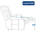 Dual Motor Power Lift Recliner Chair with Massage and Heat for Elderly People, Large Lazy Single Boy Recliners with Power-Remote