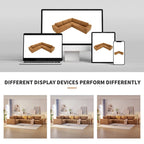 147 Modular Sectional Sofa,L Shaped Wide Seat Couch,Free Combination