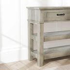 Farmhouse Console Table, Rustic Entryway Table with 2 Drawers and 2 Shelves, Wood Sofa Table Entryway Desk