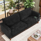 Modern 82.68  Chenille Upholstered Sofa Loveseat Sofa with USB Ports for Living Space