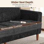 Modern 82.68  Chenille Upholstered Sofa Loveseat Sofa with USB Ports for Living Space