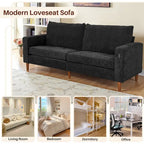 Modern 82.68  Chenille Upholstered Sofa Loveseat Sofa with USB Ports for Living Space