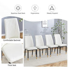 Stylish High Back Dining Chair Set for Various Rooms, PU Material Enhanced