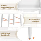 Gymax Bar Height Stools Set of 4 Bar Chair w/ Acacia Wood Frame