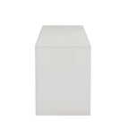 White 51.22 TV Stand with LED Lights and Toughened Glass Shelf for TVs Up to 55