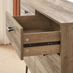 Rustic Style 47.24 Dresser TV Stand with 6 Deep Storage Drawers for Living Room