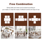 5-Piece Modern Dining Set with Rectangular Table & Chairs