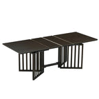 9-Piece Farmhouse Dining Set with Extendable Table & 8 Chairs