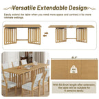 9-Piece Farmhouse Dining Set with Extendable Table & 8 Chairs