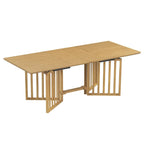 9-Piece Farmhouse Dining Set with Extendable Table & 8 Chairs