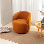 25.6 Swivel Barrel Chair with Black Coating