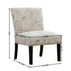 Modern 25.5 Upholstered Accent Chair with Wood Legs for Living Room