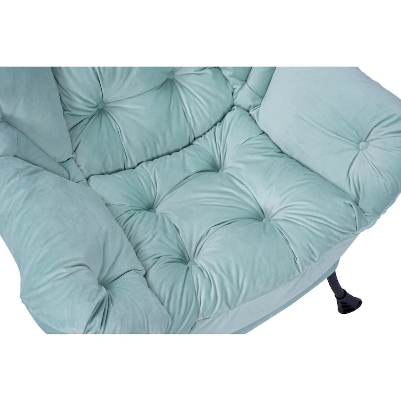Green 22.35 Tufted Lounge Chair with Side Pocket
