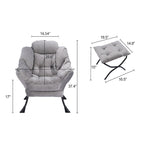 Green 22.35 Tufted Lounge Chair with Side Pocket