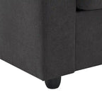 100.4 L-Shaped Polyester Sectional Sofa with 4-Seat Convertible Couch and Ottoman & Pocket Spring Cushions (300lb Capacity)