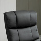 Black 28.8 High Back Swivel Recliner Chair with Ottoman