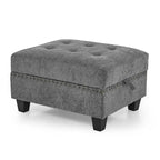 Grey 116 L-Shaped 6-Seat Sofa with Chairs and Storage