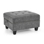 Grey 116 L-Shaped 6-Seat Sofa with Chairs and Storage