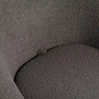 Grey 37.2 Swivel Barrel Chair with Storage