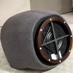 Grey 37.2 Swivel Barrel Chair with Storage