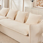 106.3 Oversized L-Shaped 3-Seat Sofa with Chaise and 4 Pillows