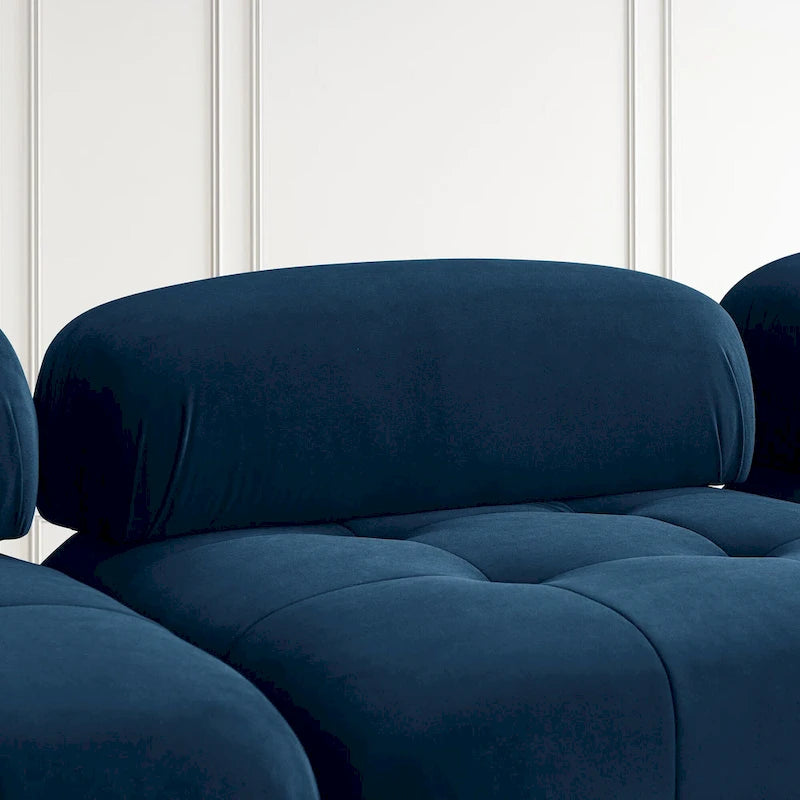 Blue 93 Modular L-Shaped 4-Seat Sectional Sofa with Reversible Ottoman