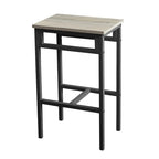 Rustic Style 5-Piece Dining Set with Rectangular Table and 4 High Stools Dining Chairs