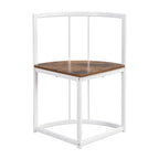 Modern 7-Piece Metal Frame Dining Table Set with Half-Round Table & 6 Chairs