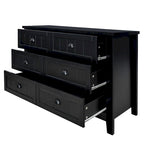 Antique Style 6-Drawer Double Dresser with Retro Shell Handle for Bedroom, Living Room