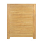 5-Drawer Solid Wood Vertical Chest with Metal Handle for Bedroom, Living Room