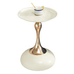 14.96 Gold Finish Carbon Steel Side Table, Modern Design