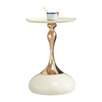 14.96 Gold Finish Carbon Steel Side Table, Modern Design